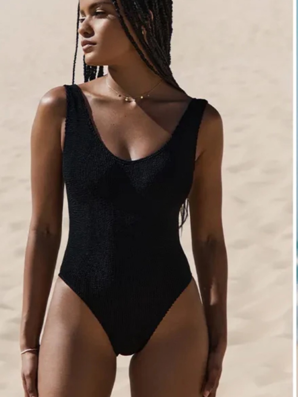 bond-eye crinkle contour Textured Scoop One-Piece Swimsuit ultra stretchy new! - Picture 7 of 7
